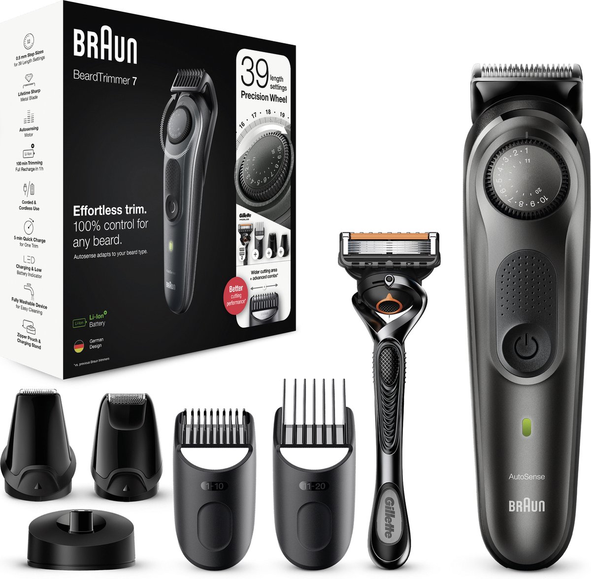 Braun BT7340 Baardtrimmer Zwart