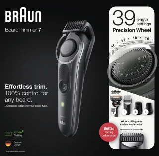 Braun BT7340 Baardtrimmer Zwart