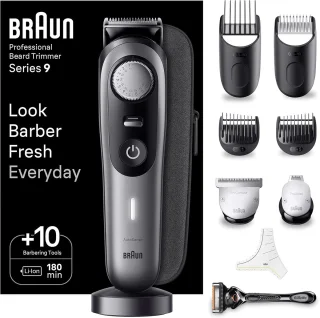 Braun BT9420 BeardTrimmer Accu Nat en Droog Zwart-Grijs