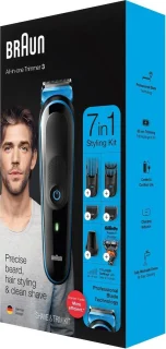 Braun MGK3245 7-in-1 trimmer zwart/blauw