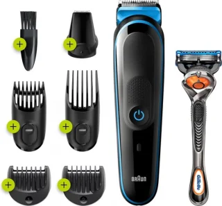 Braun MGK3245 7-in-1 trimmer zwart/blauw