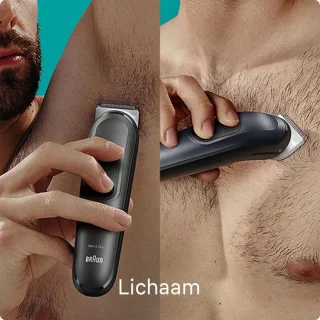 Braun MGK7491 Body Trimmer Zwart Leigrijs