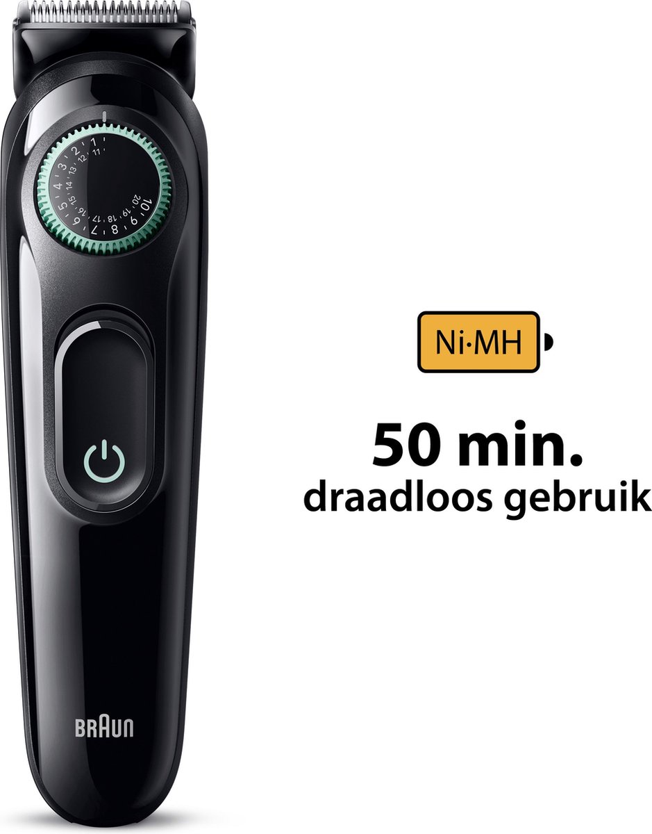 Wat vinden we goed aan de Braun Series 3 BT3421 Baardtrimmer Heren