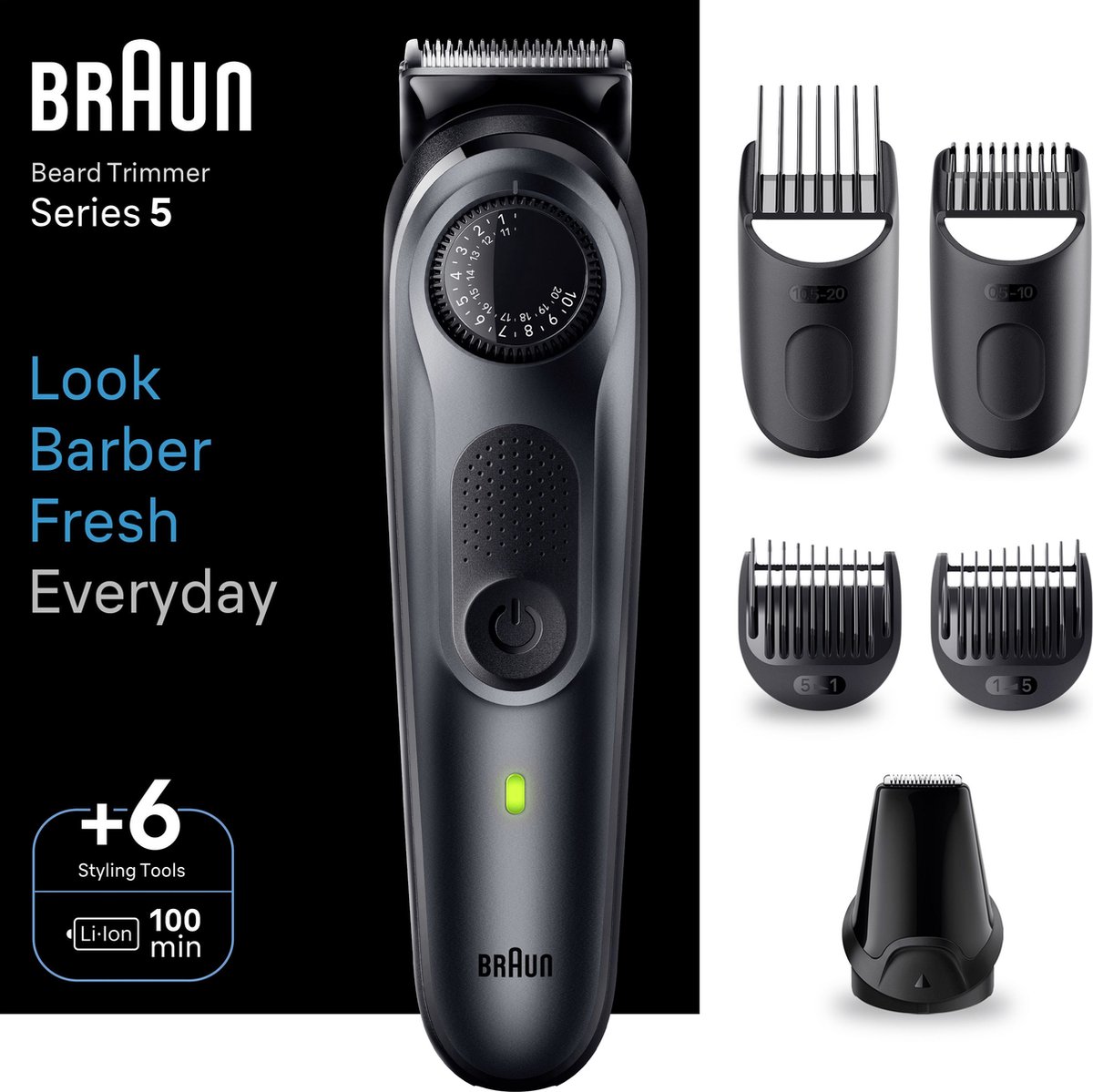 De Braun Series 5 Baardtrimmer BT5450 in één oogopslag