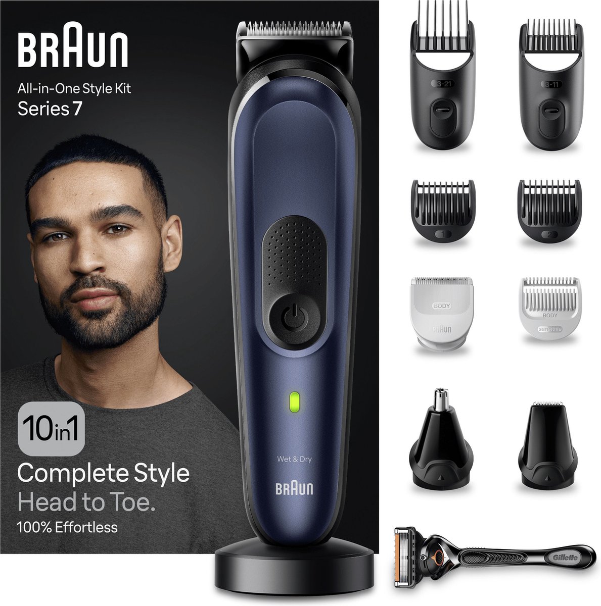 De Braun Series 7 MGK7410 Multigroomer in één oogopslag