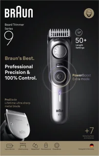Braun Series 9 BT9520 Baardtrimmer Chroom