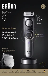 Braun Series 9 BT9560 Baardtrimmer Chroom