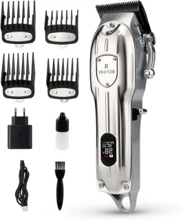 Draadloze tondeuse baardtrimmer 18 cm zwart