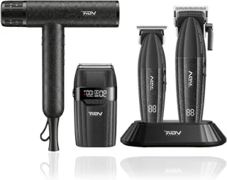 Draadloze trimmer set - haar en baard - zwart