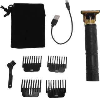 Elektrische baardtrimmer en haarclipperset, zwart