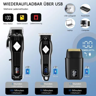 Elektrische baardtrimmer en scheerapparaat