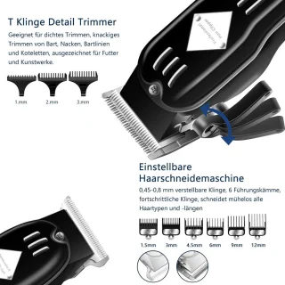 Elektrische baardtrimmer en scheerapparaat
