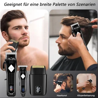 Elektrische baardtrimmer en scheerapparaat