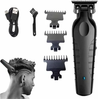 Elektrische baardtrimmer voor heren met T-blade, zwart