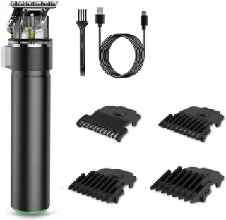 Elektrische haarknipper en baardtrimmer voor mannen - zwart