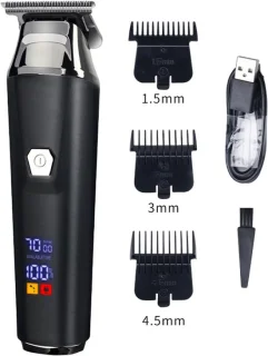 Elektrische tondeuse voor baard en haar - zwart
