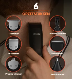 Finez Smooth Operator 12-in-1 Baardtrimmer & Tondeuse voor Mannen