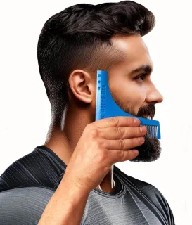 Gezichtshaar vormgereedschap - baard styler - 1143 x 953 cm - transparant