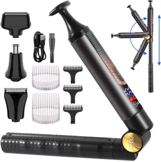 HATTEKER 4-in-1 lichaamstrimmer set - zwart
