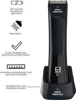 Innova Essentials Baardtrimmer Pro draadloos waterbestendig