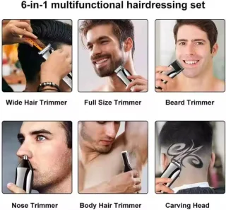 Kemei Baardtrimmer 6-in-1 Body Groomer voor Mannen