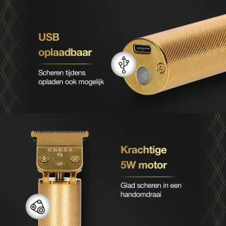 Krexs Gouden Baardtrimmer Tondeuse