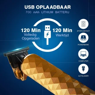 Krexs Gouden Baardtrimmer Tondeuse