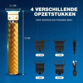 Krexs Gouden Baardtrimmer Tondeuse