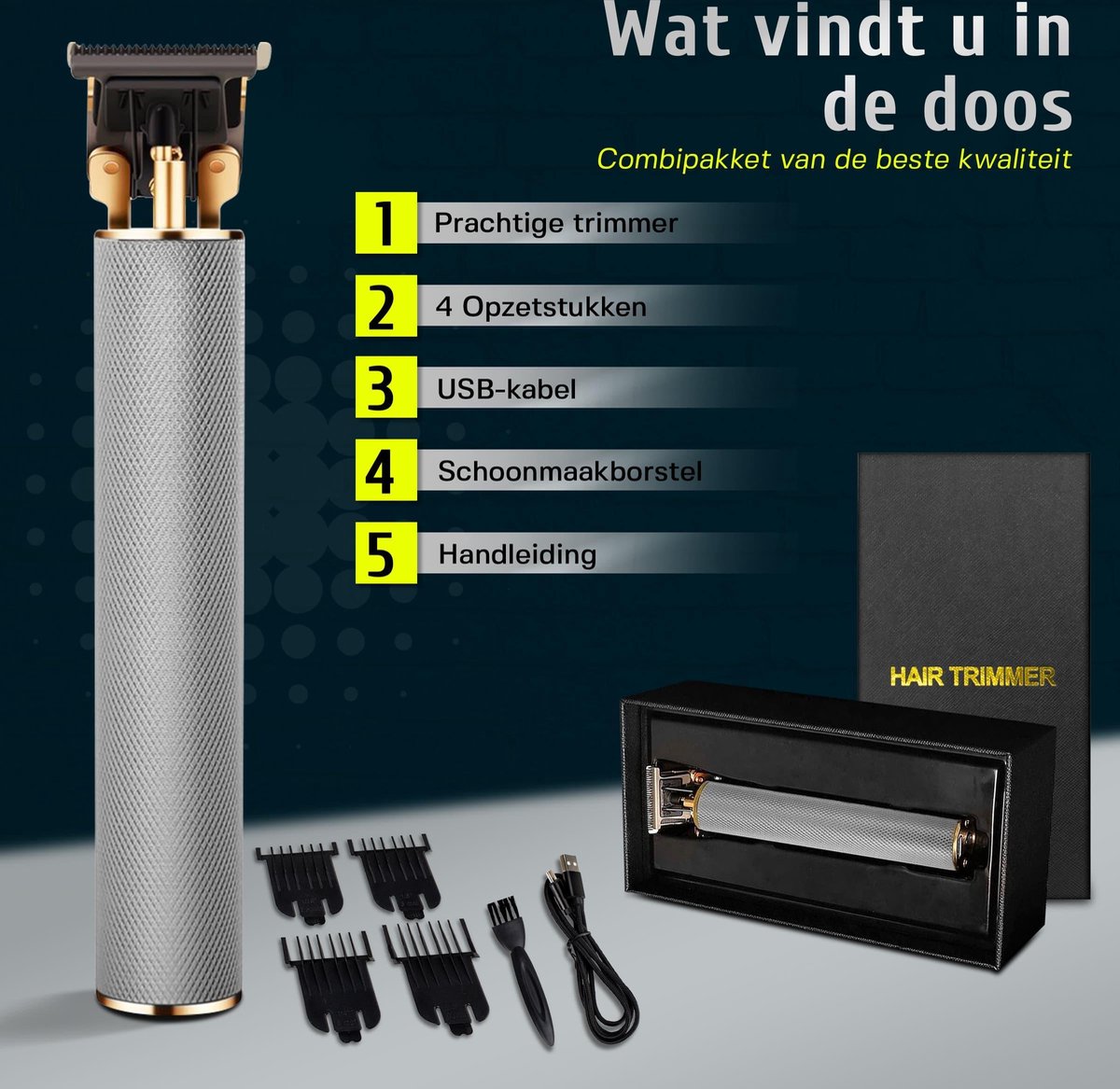 Wat vinden we goed aan de Krexs Zilveren Baardtrimmer Tondeuse Bodygroomer