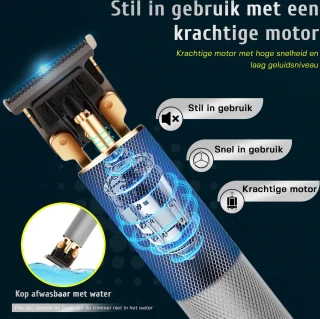 Krexs Zilveren Baardtrimmer Tondeuse Bodygroomer