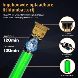 Krexs Zwarte Baardtrimmer Tondeuse en Bodygroomer