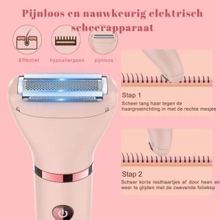 Ladyshave 3-in-1 Elektrisch Scheerapparaat voor Vrouwen USB Oplaadbaar