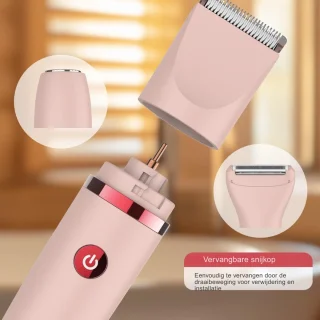 Ladyshave 3-in-1 Elektrisch Scheerapparaat voor Vrouwen USB Oplaadbaar