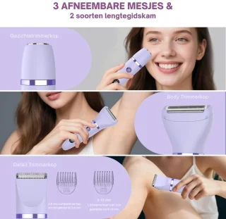 Ladyshave Elektrisch Scheerapparaat en Bikinitrimmer