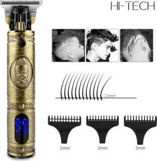 Luxe Tondeuse LCD Goud met 3 Opzetkammen