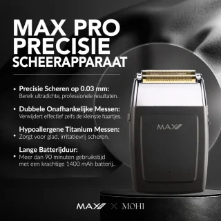Max Pro Precision Grooming Kit Baardtrimmer en Scheerapparaat voor Mannen