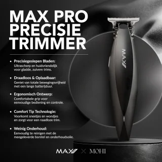 Max Pro Precision Grooming Kit Baardtrimmer en Scheerapparaat voor Mannen