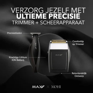 Max Pro Precision Grooming Kit Baardtrimmer en Scheerapparaat voor Mannen