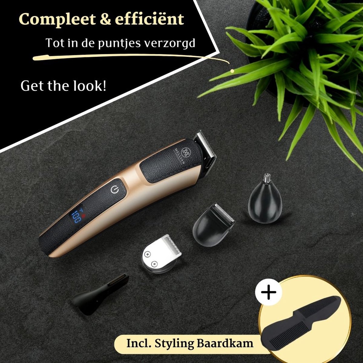 Mellian SignaturePro Baardtrimmer 10-Delig Set