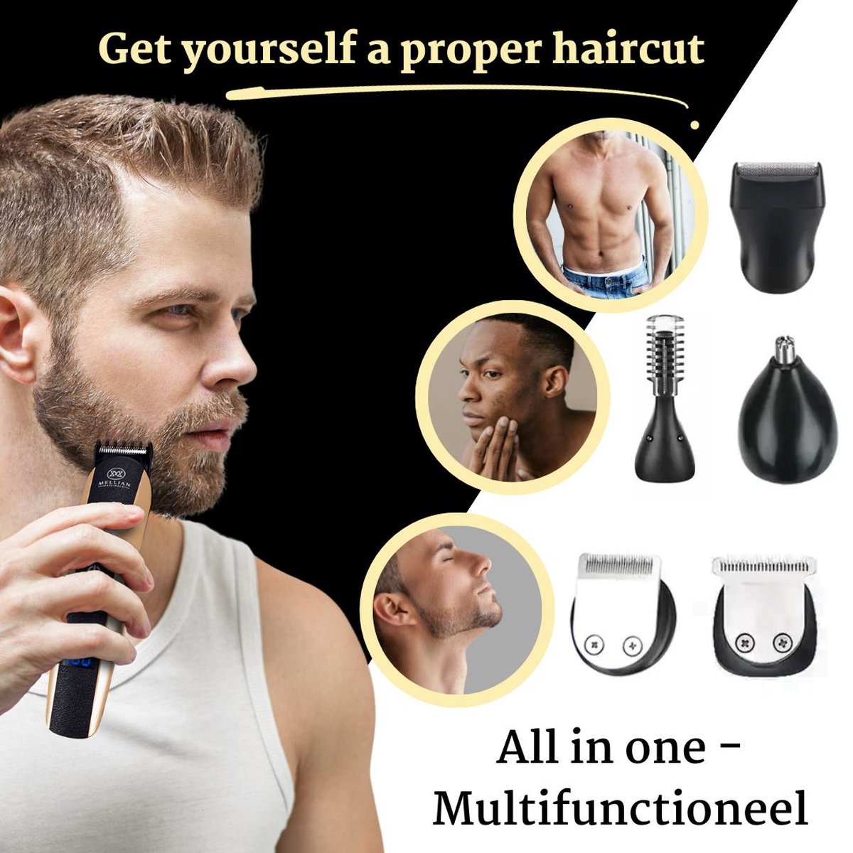 Mellian SignaturePro Baardtrimmer 10-Delig Set