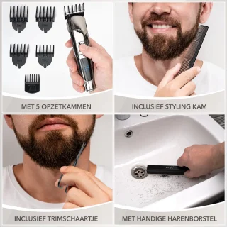 MetuX® 14-in-1 Baard- en Bodytrimmer Set Heren