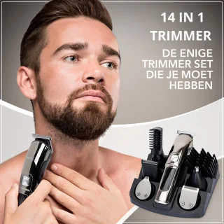 MetuX® 14-in-1 Baard- en Bodytrimmer Set Heren
