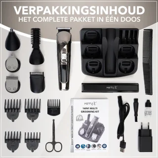 MetuX® 14-in-1 Baard- en Bodytrimmer Set Heren