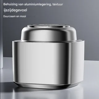 Mini elektrisch scheerapparaat baardtrimmer reizen - zwart