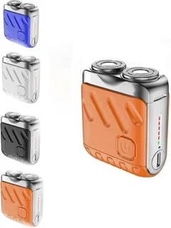 Mini magnetisch scheerapparaat voor mannen, elektrisch, oranje