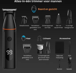 MKSS® Bodygroomer Scheer- en Baardtrimmer Heren