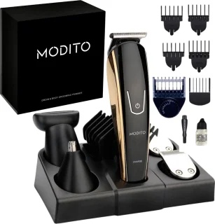 Modito 5-in-1 Baardtrimmer Scheerapparaat Bodygroomer Zwart/Goud