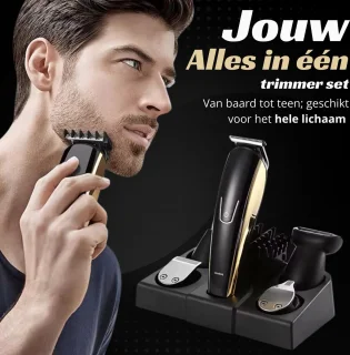 Modito 5-in-1 Baardtrimmer Scheerapparaat Bodygroomer Zwart/Goud