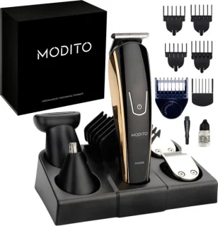 Modito 5-in-1 Baardtrimmer Scheerapparaat Bodygroomer Zwart/Goud