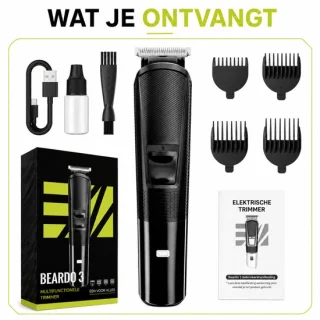 Norvia baardtrimmer en lichaamshaartrimmer - zwart